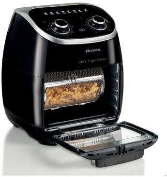 foto del prodotto ariete 4619 airy fryer oven friggitrice ad aria e forno elettrico con girarrosto cestello rotante essiccatore 2000 watt 11 litri nero