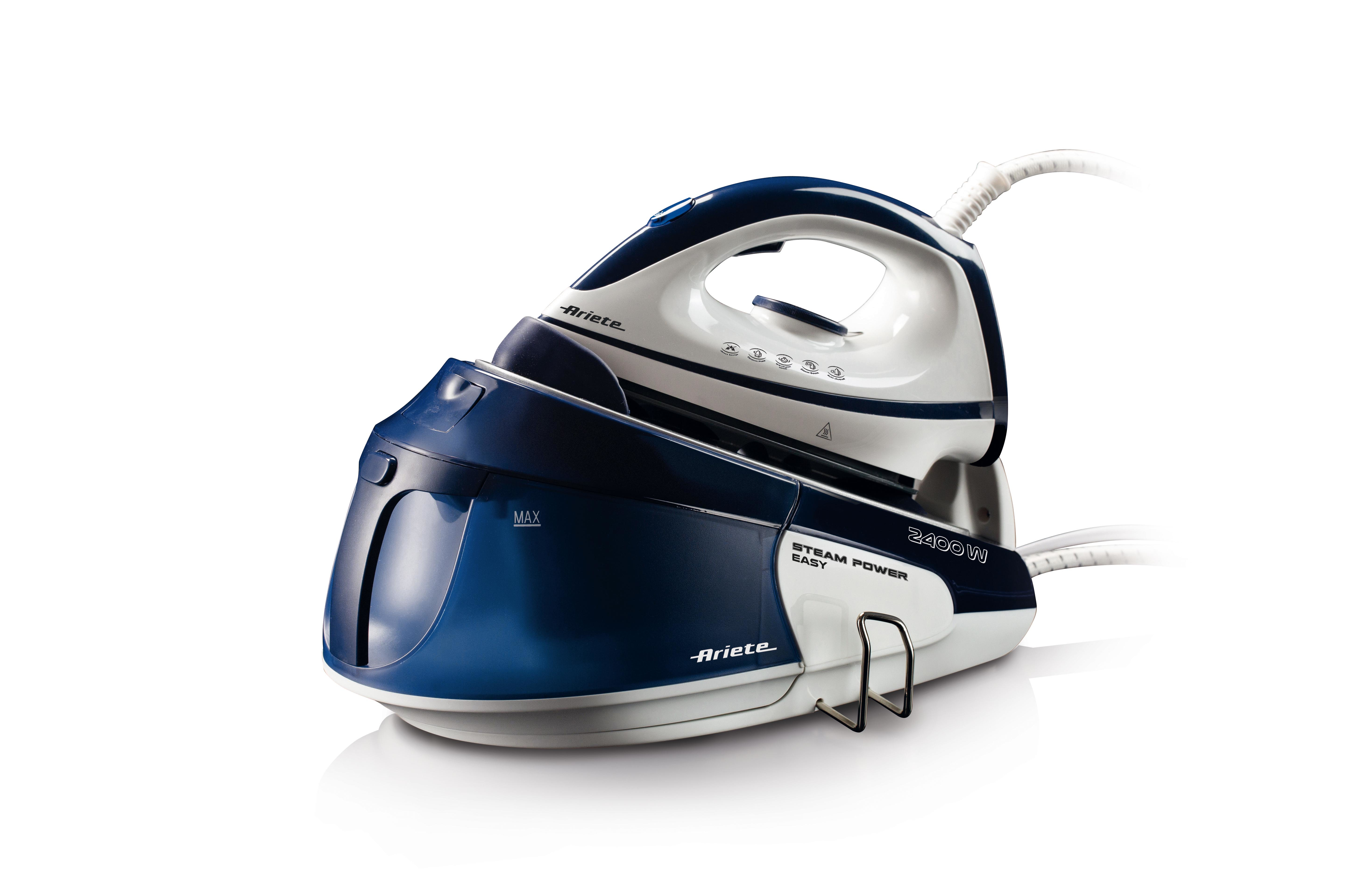foto del prodotto ariete 5571 steam power easy ferro da stiro a vapore istantaneo piastra ceramica serbatoio 1,8l vapore continuo 120 gr min 2400 watt blu