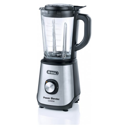 foto del prodotto ariete 579 power blender 1200w, frullatore, 1200w, 4 lame in acciaio inox, 2 velocit funzione pulse, capacit 1,5 l, piedini antiscivolo, coperchio superiore, metal