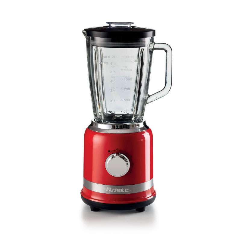 foto del prodotto ariete 585 frullatore moderna rosso 1000 w capacit tazza vetro 1,5 l 4 velocit 4 lame