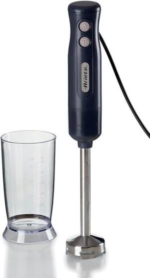foto del prodotto ariete 601 frullatore a immersione breakfast, frullatore a immersione, 700 w, 2 velocit , lama in acciaio inox, gamba removibile, bicchiere trasparente, dark amp sahara grey ari0601