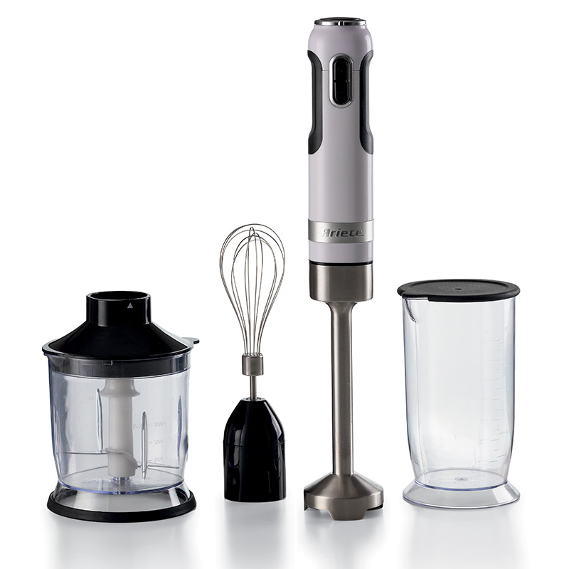 foto del prodotto ariete 602 frullatore a immersione moderna, 1000w, 10 velocità + turbo, accessori inclusi, bianco