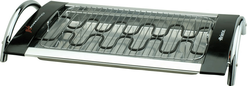 foto del prodotto ariete 732 churrasco grill doppia griglia con vassoio in alluminio. potenza 2000w. regolazione temperatura da 60 a 250 