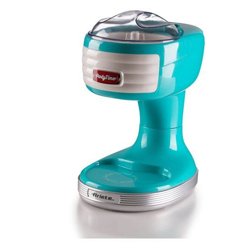 foto del prodotto ariete 76 ice crusher party time, macchina per tritare il ghiaccio, 30 w, cestello tritaghiaccio removibile, lame in acciaio inox, celeste - 00c007601ar0
