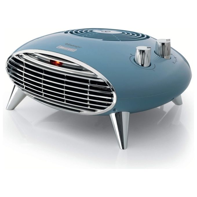foto del prodotto ariete 8211 termoventilatore da tavolo vintage potenza 2000 w celeste