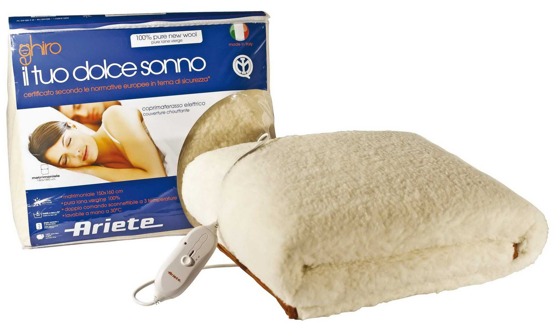 foto del prodotto ariete 8815 120 w bianco lana