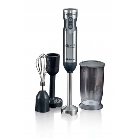 foto del prodotto ariete 898 1 4 blades multiprep 7in1, frullatore a immersione, 7 funzioni, 1000w, 10 velocit turbo, capacit 2 l, accessori inclusi, silver