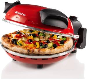 foto del prodotto ariete 909 forno pizza pizza in 4 minuti piastra in pietra refrattaria con trattamento antiaderente temperatura max 400 1200 watt timer 30 