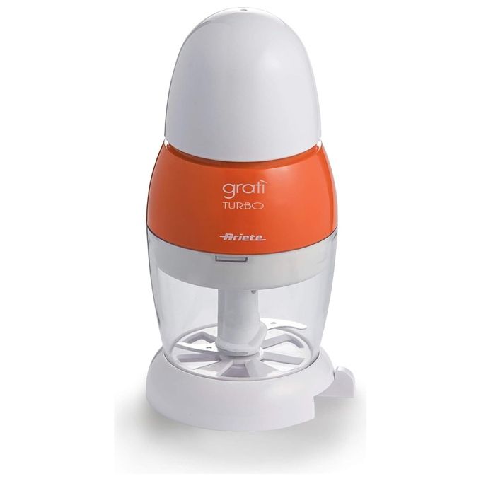foto del prodotto ariete gratì turbo grattugia elettrica coperchio salvafreschezza lama inox 200w