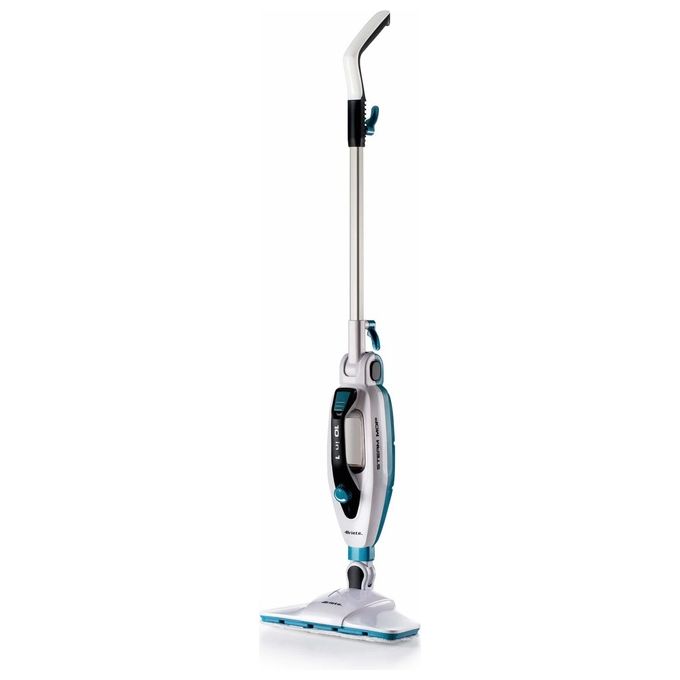 foto del prodotto ariete steam mop foldable pulitore a vapore verticale 0.35 litri 1500w blu bianco