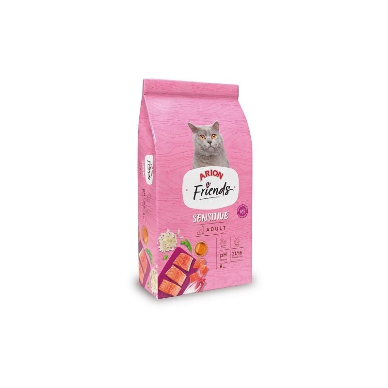 foto del prodotto arion friends cat sensibile pensa per i gatti con sensibilit digestiva, 9 kg