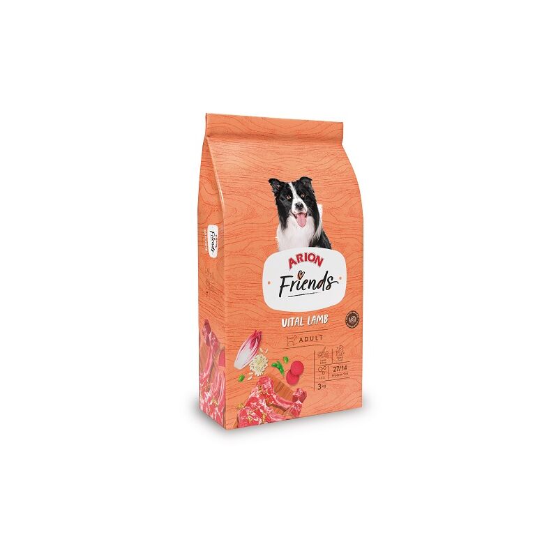 foto del prodotto arion friends vital lamb credo per i cani adulti con agnello, 3 kg