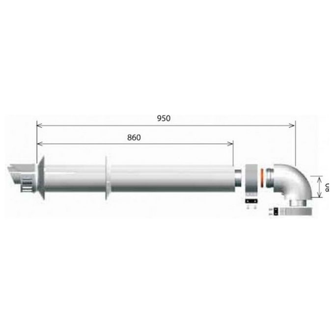 foto del prodotto ariston 3318073 kit scarico 60-100 l1000 cond