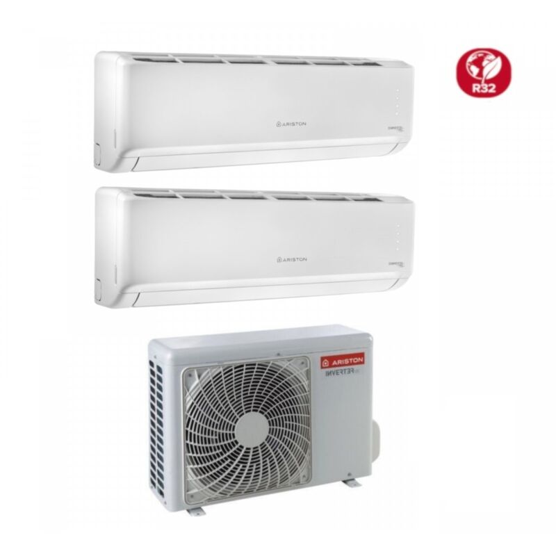foto del prodotto ariston climatizzatore condizionatore dual split inverter serie alys plus 9 9 con dual 50xd0 o r 32 wi fi optional 9000 9000