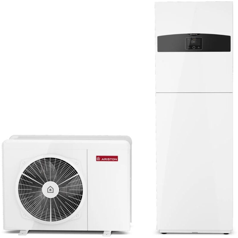 foto del prodotto ariston group pompa di calore collegata aria acqua monoblocco nimbus compact m con booster elettrico ariston 8 kw trifase