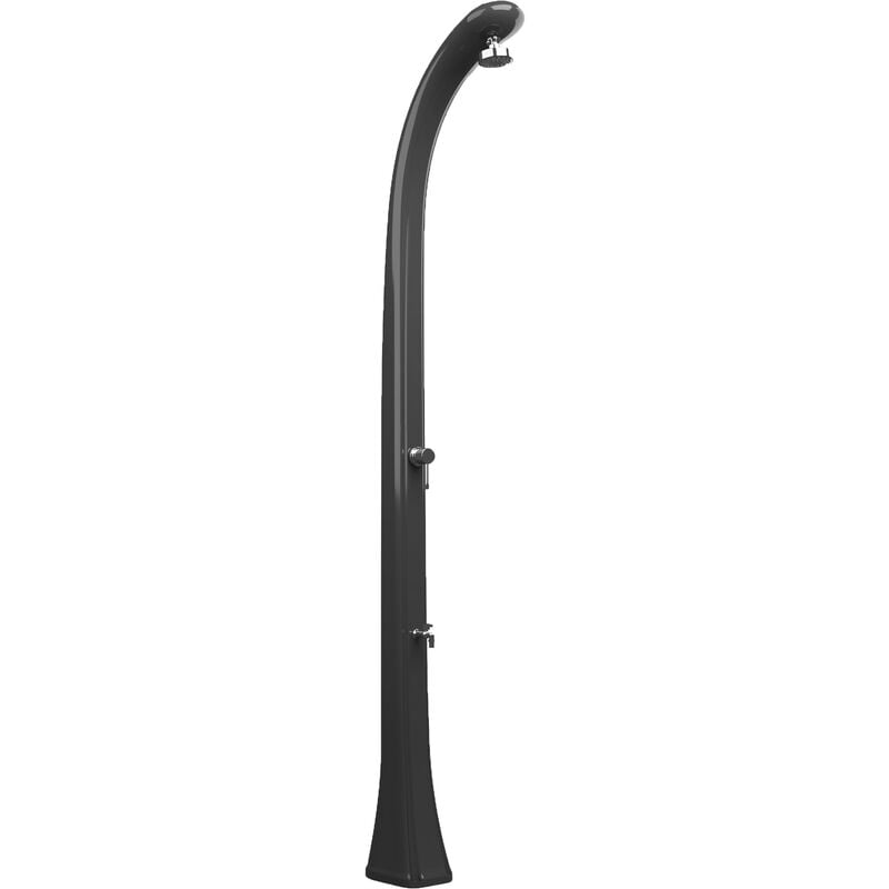 foto del prodotto arkema design doccia solare da esterno giardino 20l miscelatore e lavapiedi arkema happy one grigio antracite