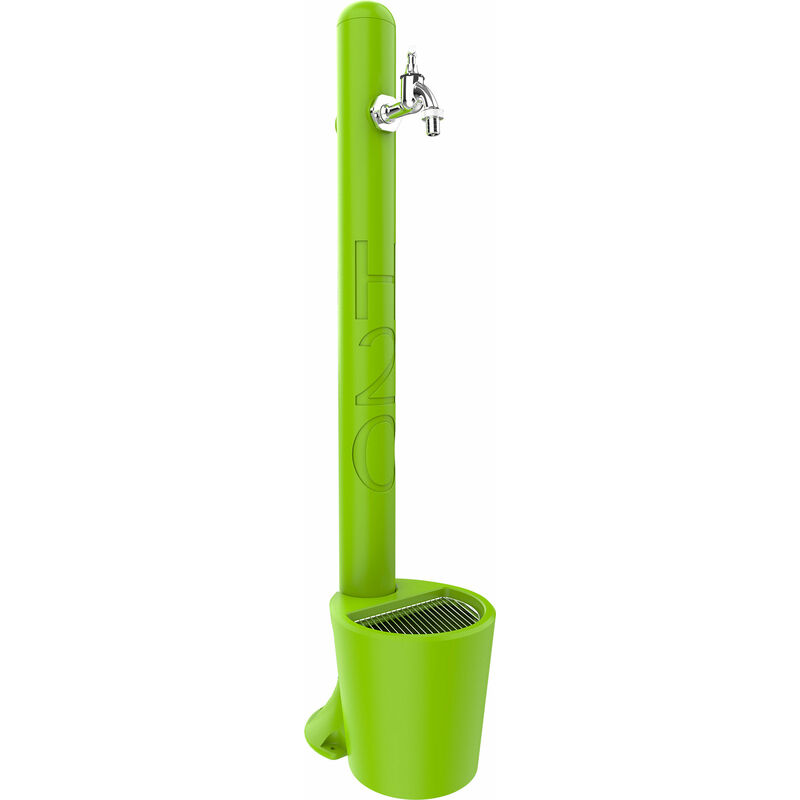 foto del prodotto arkema design fontana da esterno con rubinetto e cestello arkema h2o verde chiaro