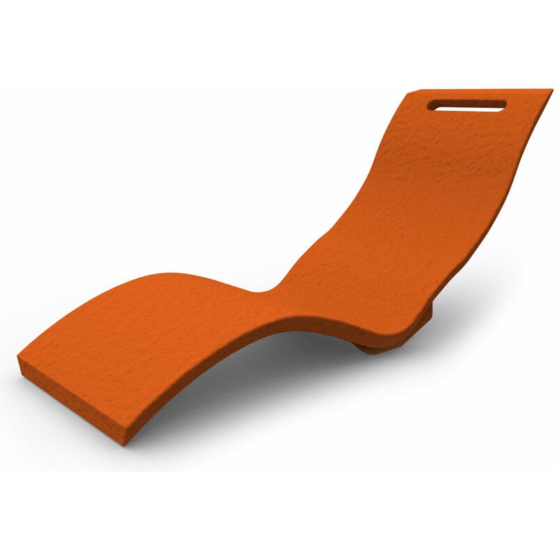 foto del prodotto arkema design lettino chaise longue da esterno giardino seduta a terra arkema serendipity arancio