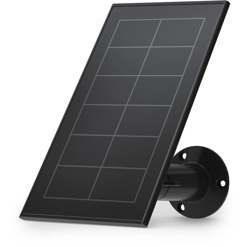 foto del prodotto arlo pannello solare, cavo da 2,4 m, nera, compatibile con pro 3, pro 4 xl , pro 5, floodlight, ultra 2 xl , go 2, per cariche 24 ore su 24, 7
