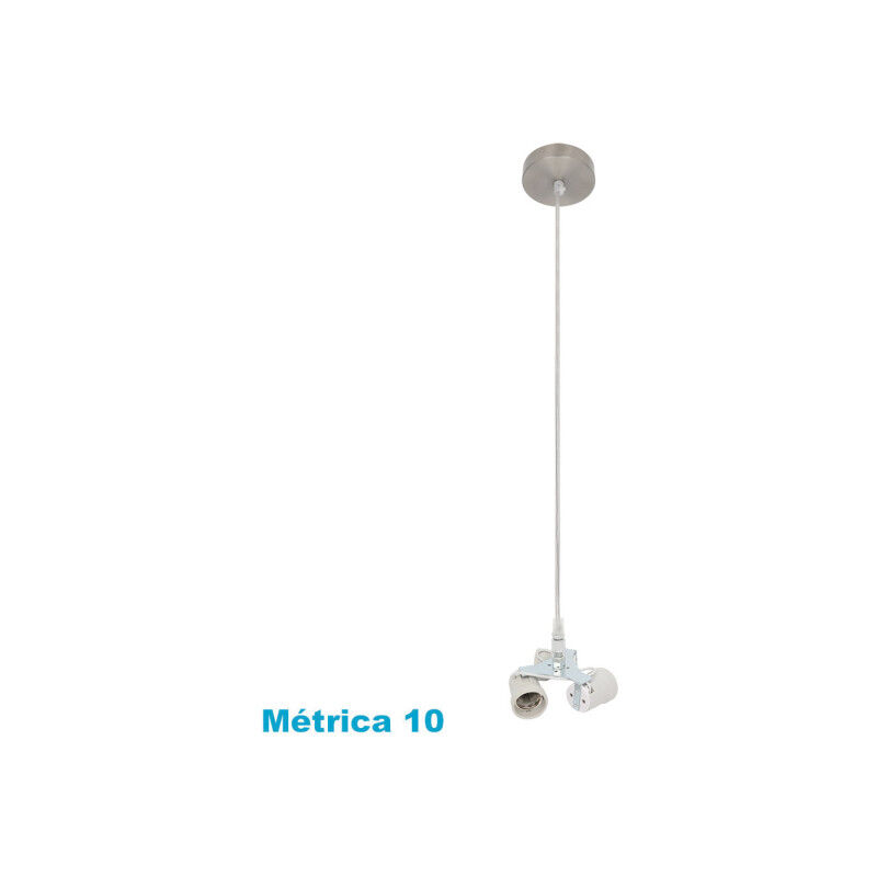 foto del prodotto arm. faccia a vista 3xe27 nichel m10 regx10x10 cm
