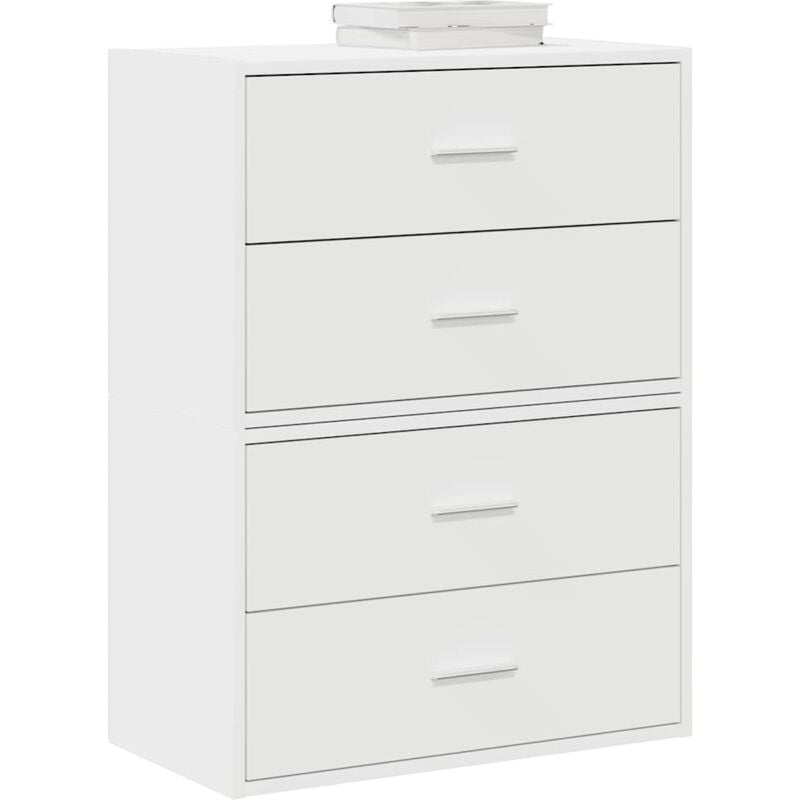 foto del prodotto armadi con 2 cassetti 2 pz bianchi 60x31x40cm legno multistrato vidaxl