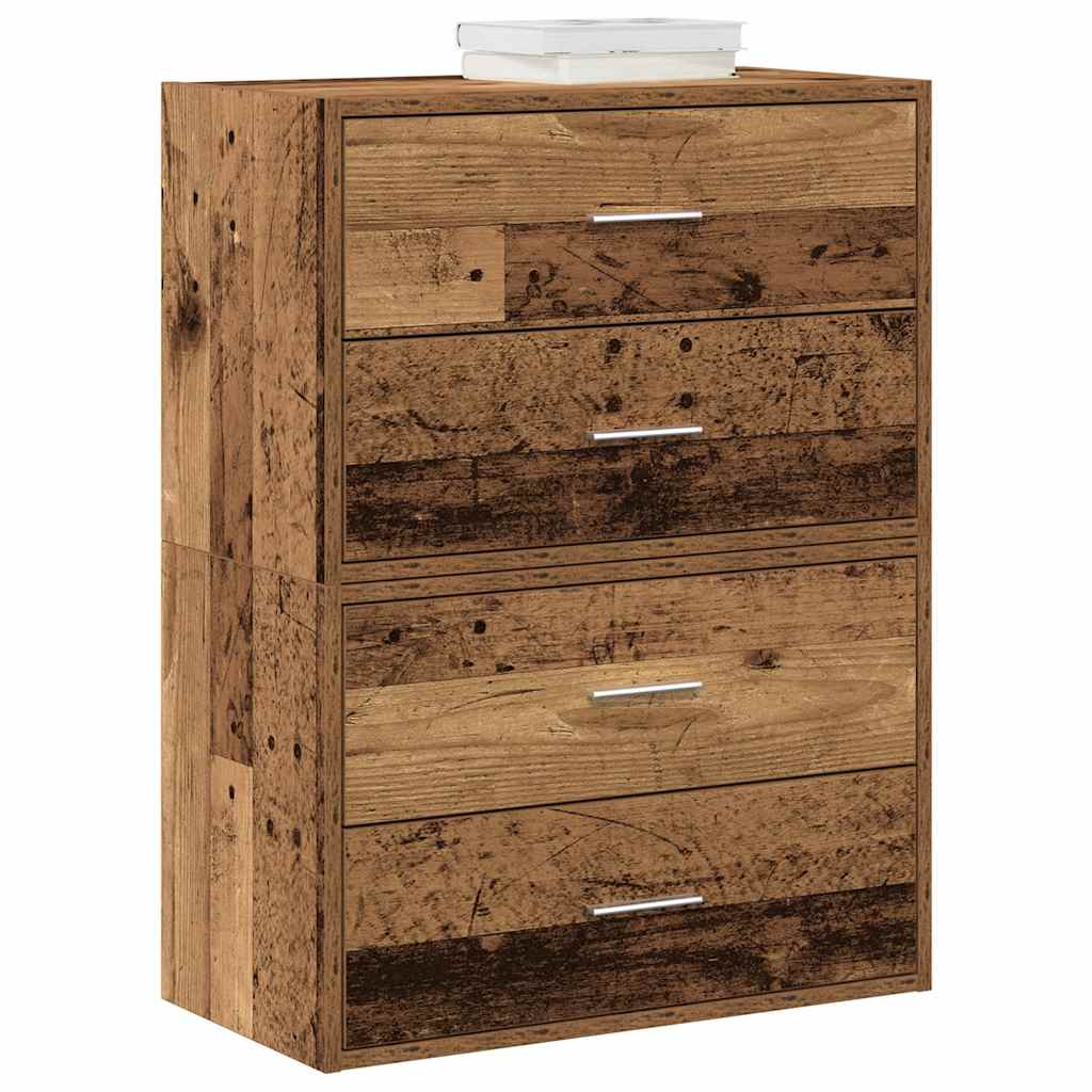 foto del prodotto armadi con 2 cassetti 2 pz legno antico 60x31x40 cm truciolato vidaxl