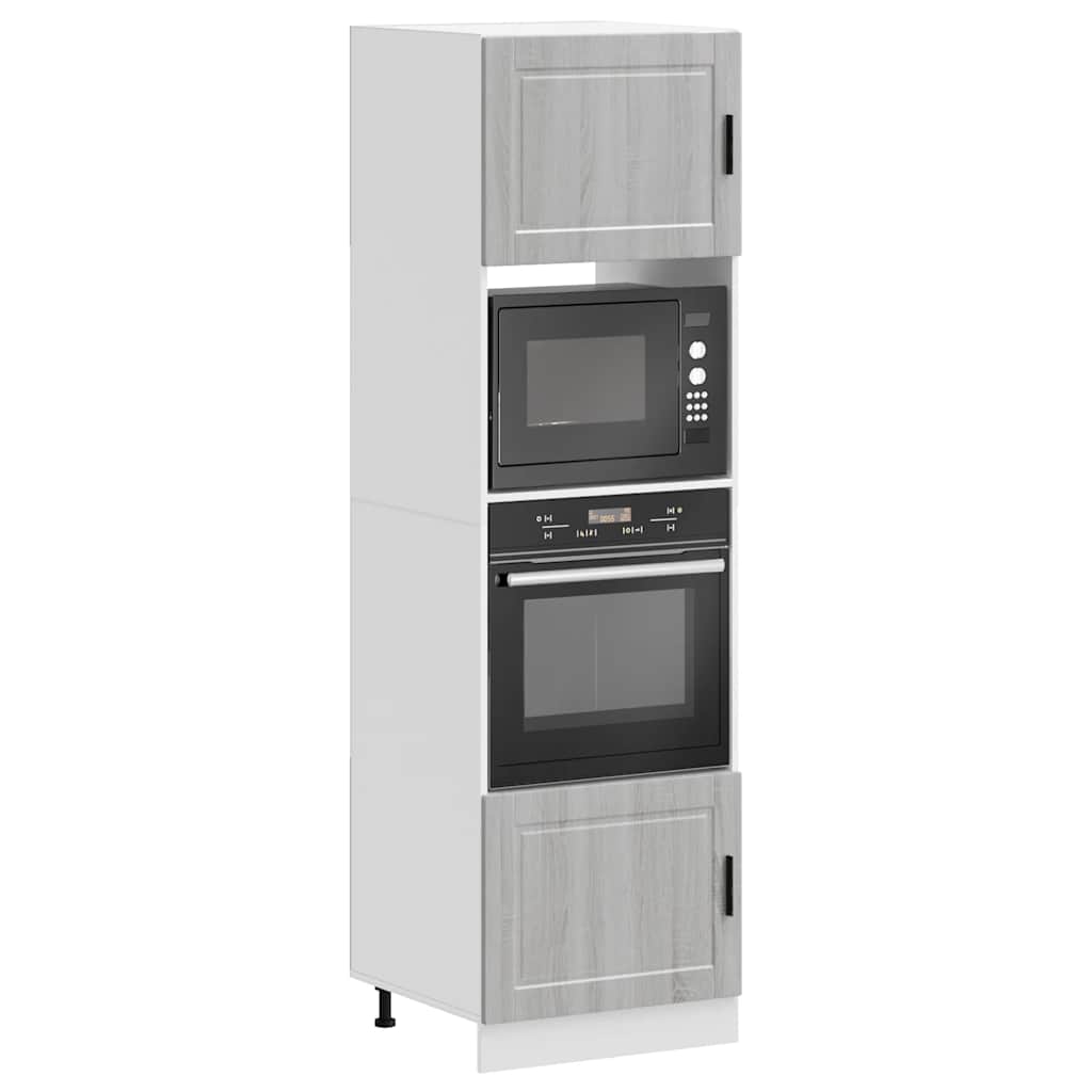 foto del prodotto armadi forno 2 pz porto grigio sonoma in legno multistrato