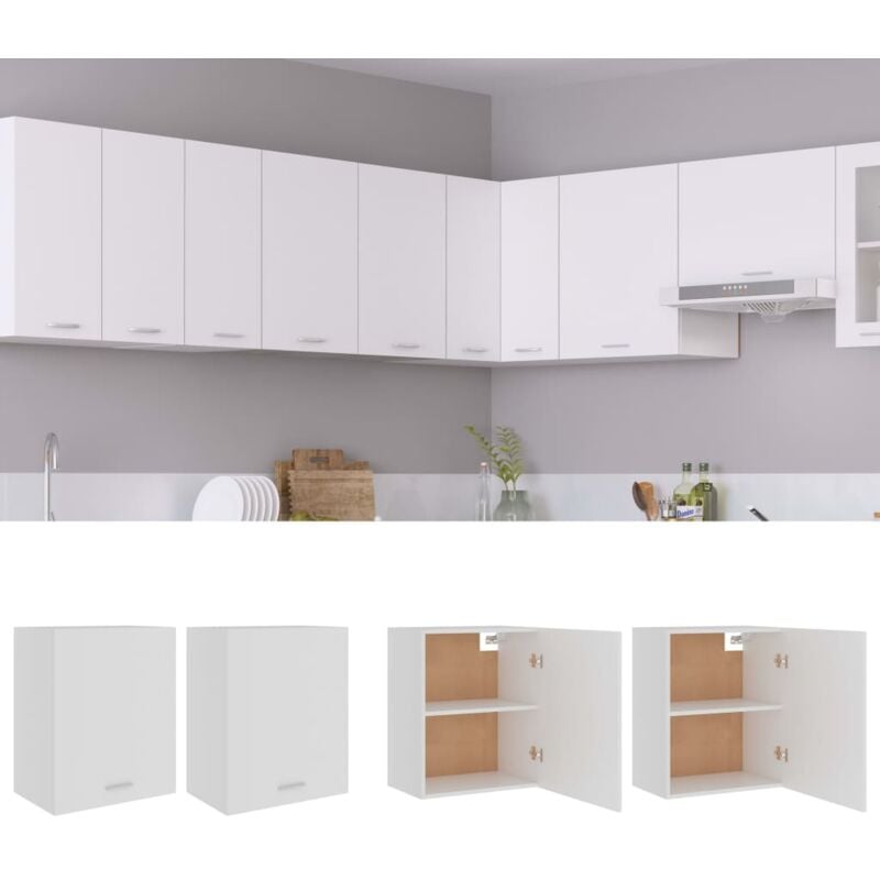 foto del prodotto armadi sospesi lyon 2 pz bianchi 50x31x60 cm vidaxl