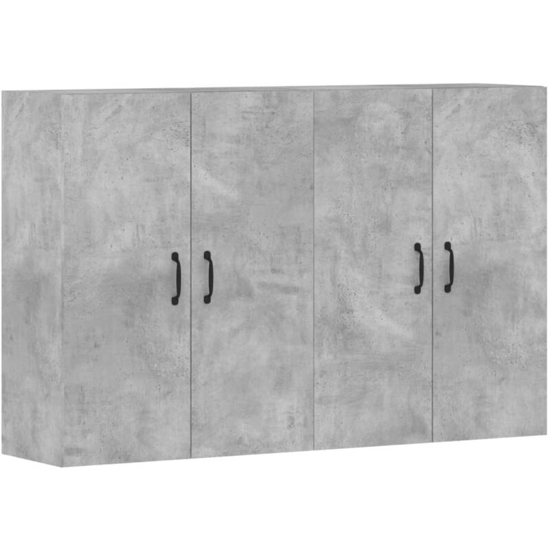 foto del prodotto armadietti a parete 2 pz grigio cemento in legno multistrato - vidaxl