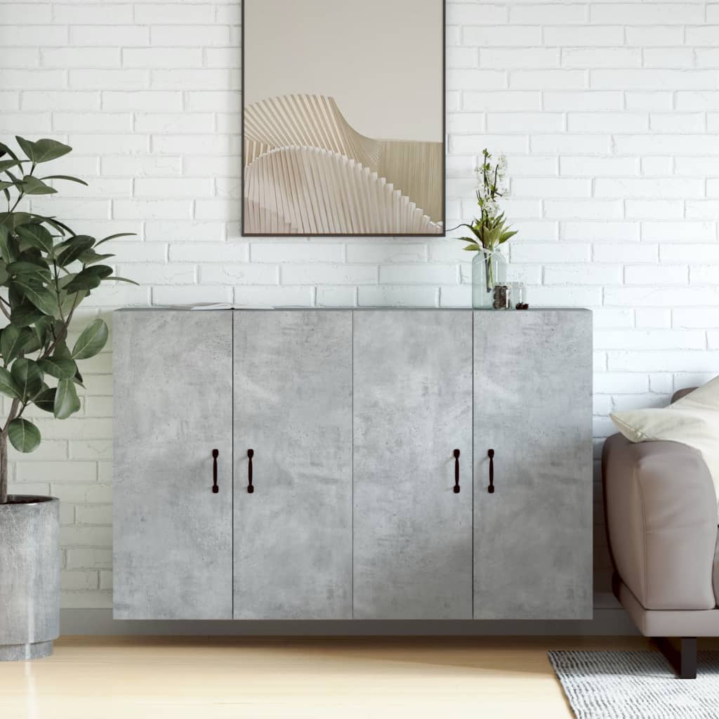 foto del prodotto armadietti a parete 2 pz grigio cemento in legno multistratocod mxl 69643