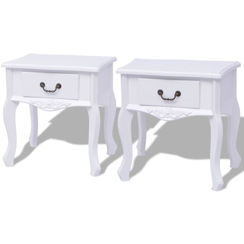 foto del prodotto armadietti da letto 2 pezzi mdf bianco vidaxl
