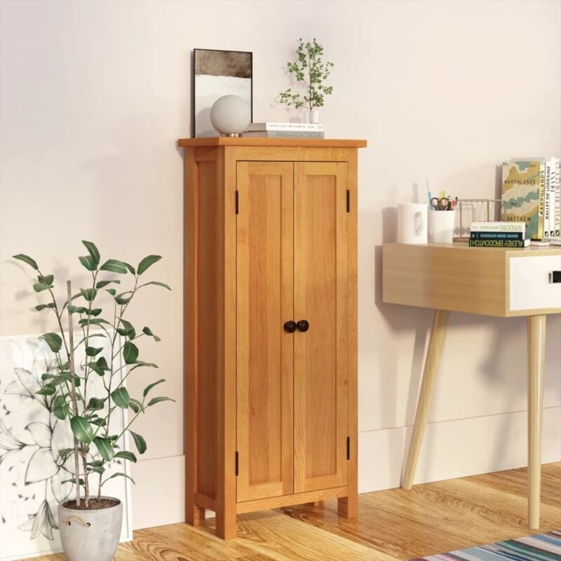 foto del prodotto armadietto 50x22x110 cm in legno massello di rovere vidaxl 416080
