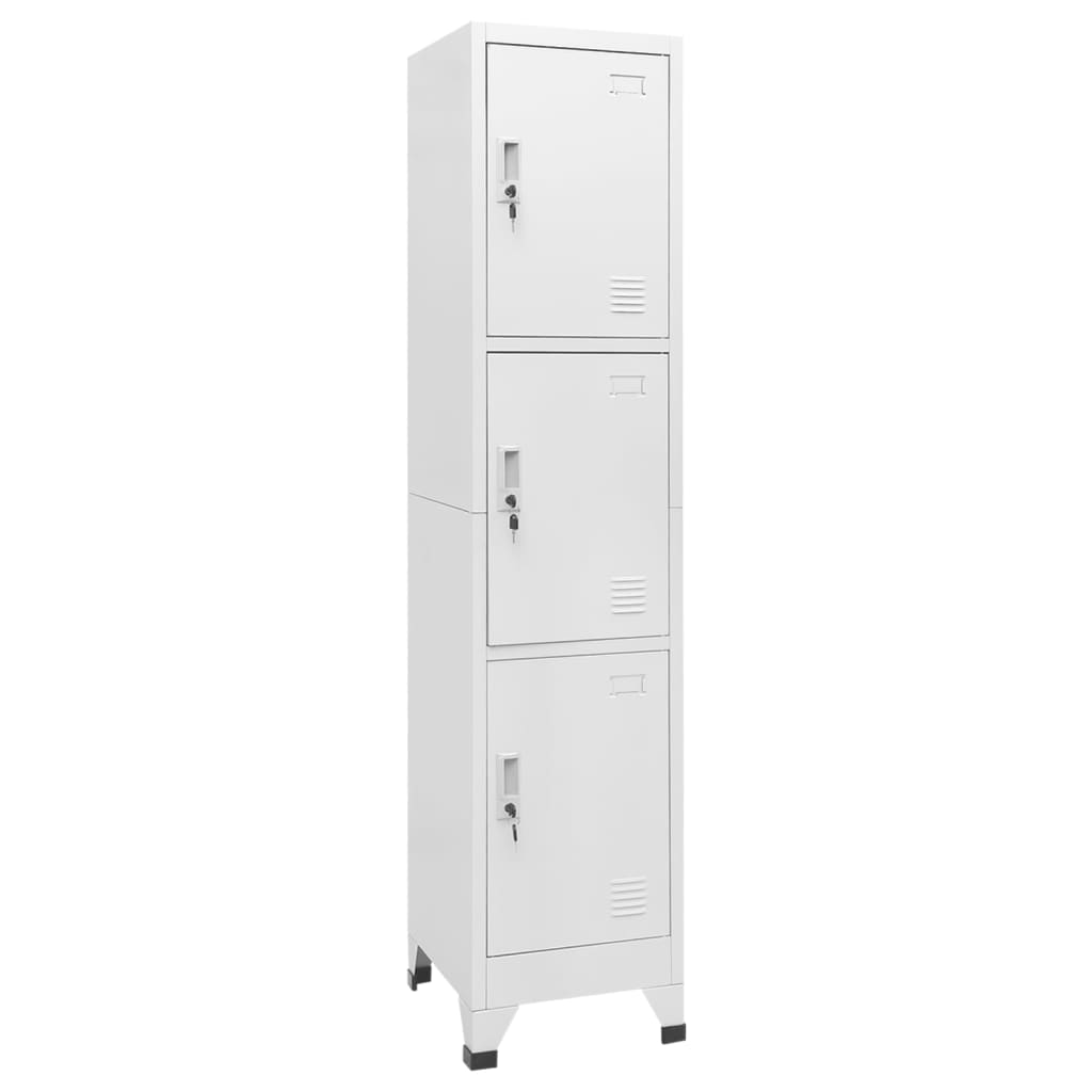 foto del prodotto armadietto a chiave a 3 scomparti 38x45x180 cm cod mxl 51369
