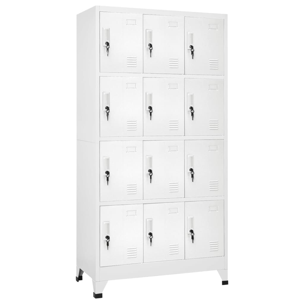 foto del prodotto armadietto a chiave con 12 scomparti 90x45x180 cm cod mxl 53257
