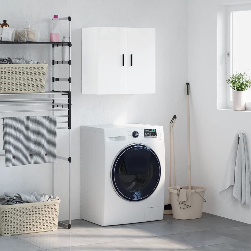 foto del prodotto armadietto a muro bianco lucido 60x31x60 cm legno multistratocod mxl 105989