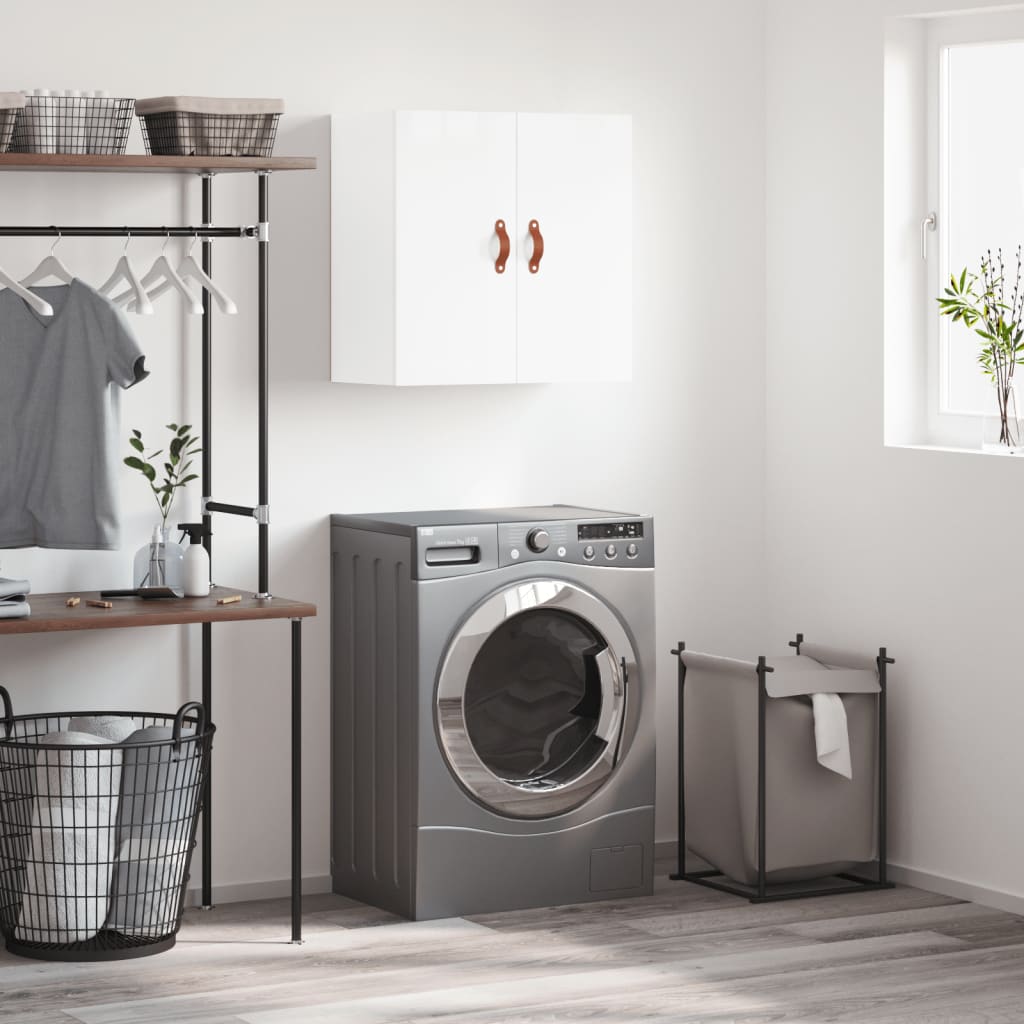 foto del prodotto armadietto a muro bianco lucido 60x31x60 cm legno multistratocod mxl 106108