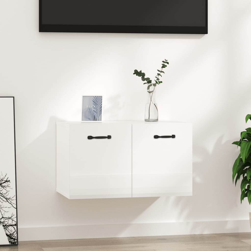 foto del prodotto armadietto a muro bianco lucido 60x36,5x35 cm legno multistrato cod mxl 35557