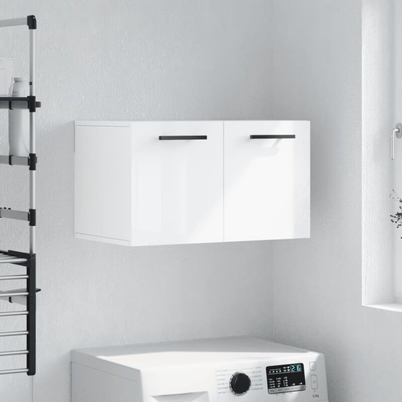 foto del prodotto armadietto a muro bianco lucido 60x36,5x35 cm legno multistrato vidaxl