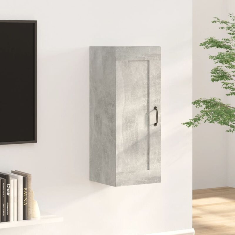 foto del prodotto armadietto a muro grigio cemento 35x34x90 cm legno multistrato vidaxl