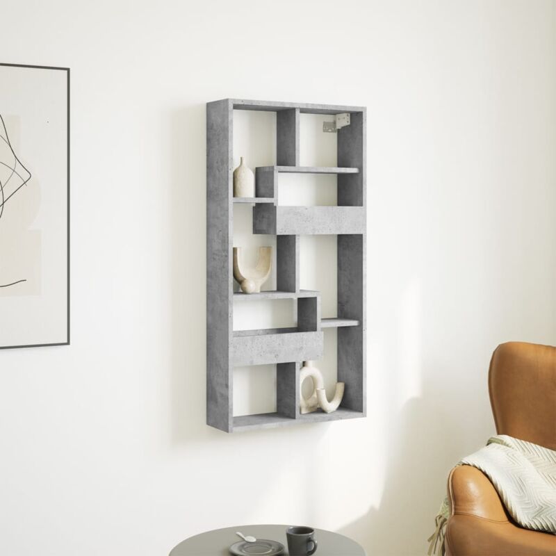 foto del prodotto armadietto a muro grigio cemento 50x15x100 cm in truciolato vidaxl
