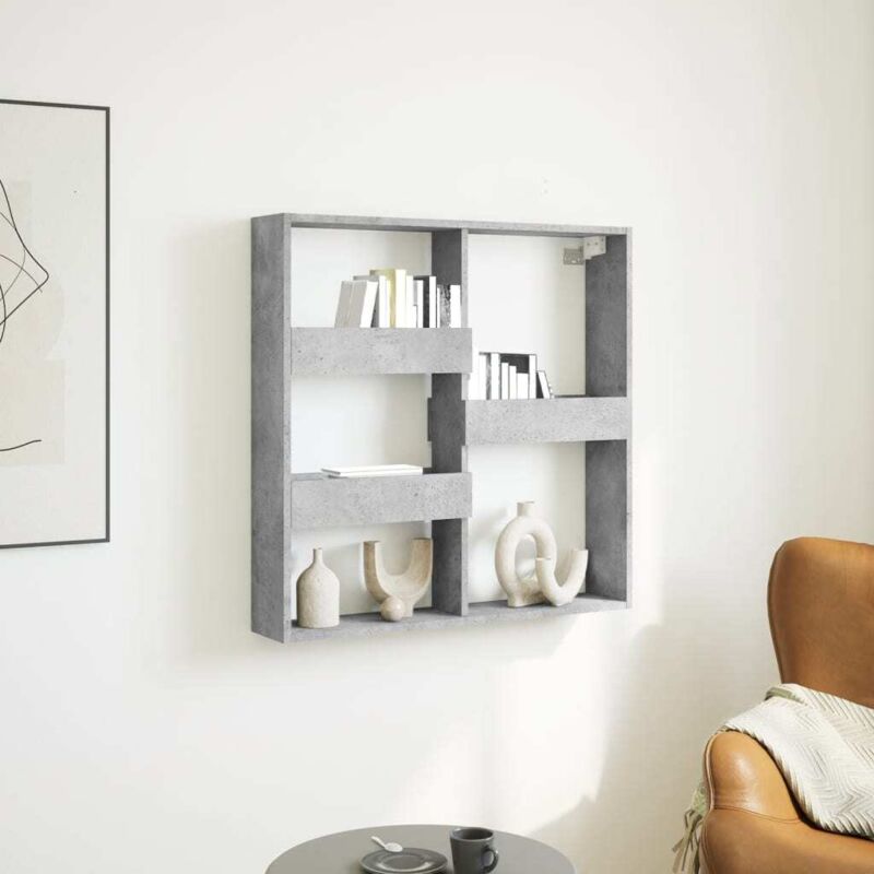 foto del prodotto armadietto a muro grigio cemento 80x15x80 cm legno multistrato vidaxl