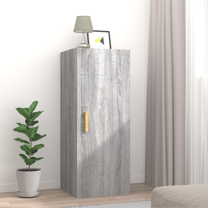 foto del prodotto armadietto a muro grigio sonoma 34,5x34x90 cm legno multistrato vidaxl