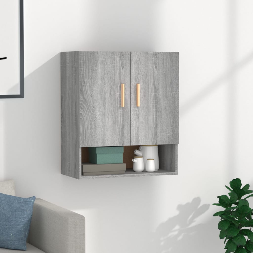 foto del prodotto armadietto a muro grigio sonoma 60x31x70cm in legno multistrato