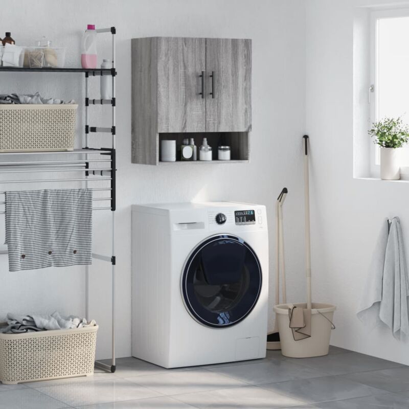 foto del prodotto armadietto a muro grigio sonoma 60x31x70cm in legno multistrato vidaxl
