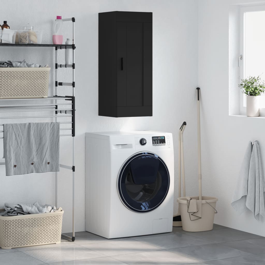 foto del prodotto armadietto a muro nero 34,5x34x90 cm in legno multistratocod mxl 103070
