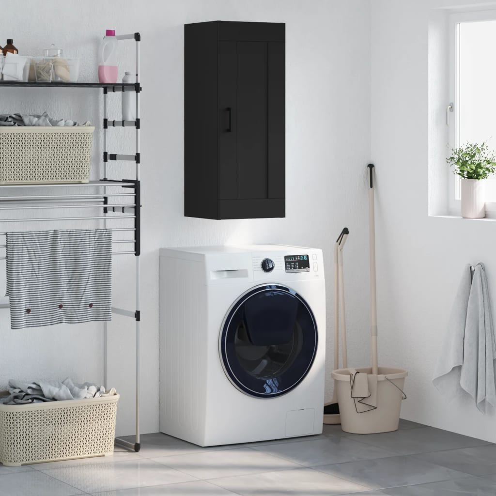 foto del prodotto armadietto a muro nero 34,5x34x90 cm in legno multistratocod mxl 103083