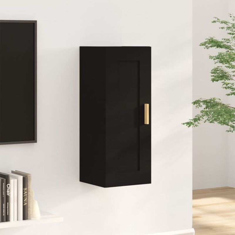 foto del prodotto armadietto a muro nero 35x34x90 cm in legno multistrato vidaxl