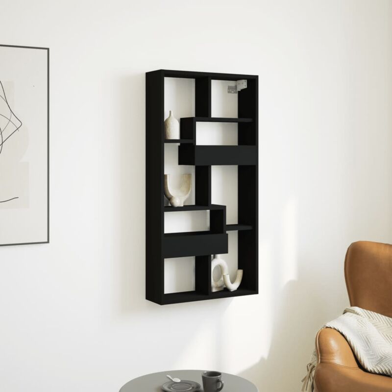 foto del prodotto armadietto a muro nero 50x15x100 cm in truciolato vidaxl