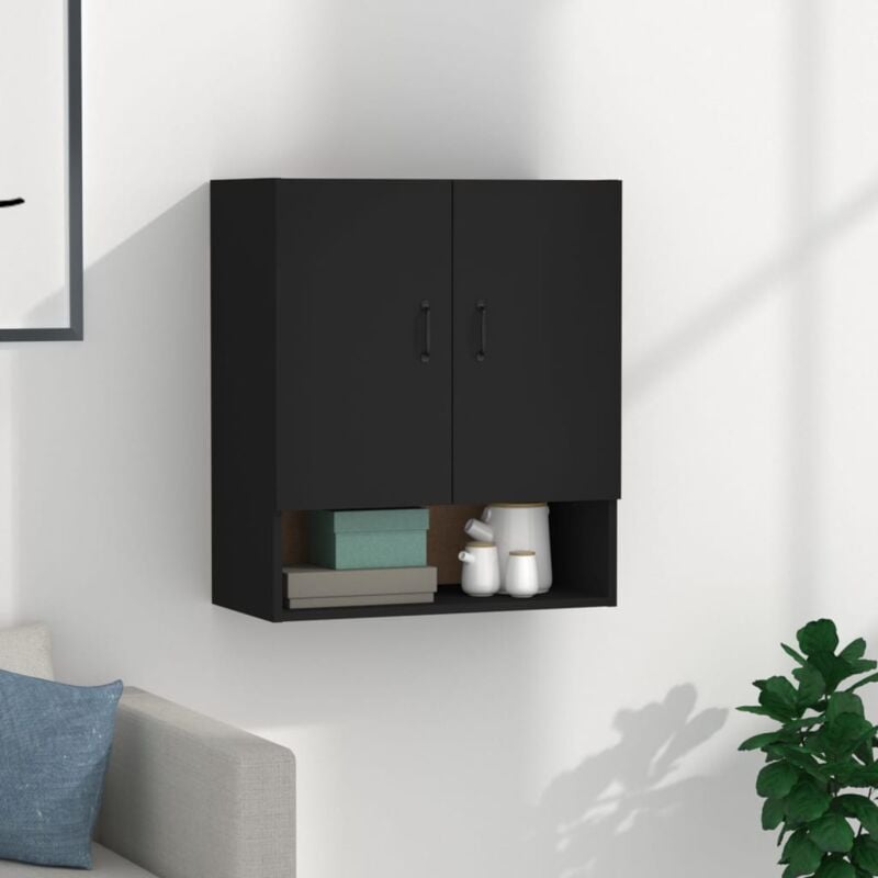 foto del prodotto armadietto a muro nero 60x31x70 cm in legno multistrato vidaxl