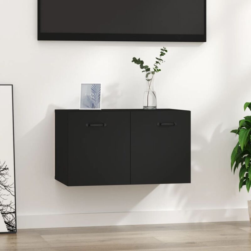foto del prodotto armadietto a muro nero 60x36,5x35 cm in legno multistrato vidaxl